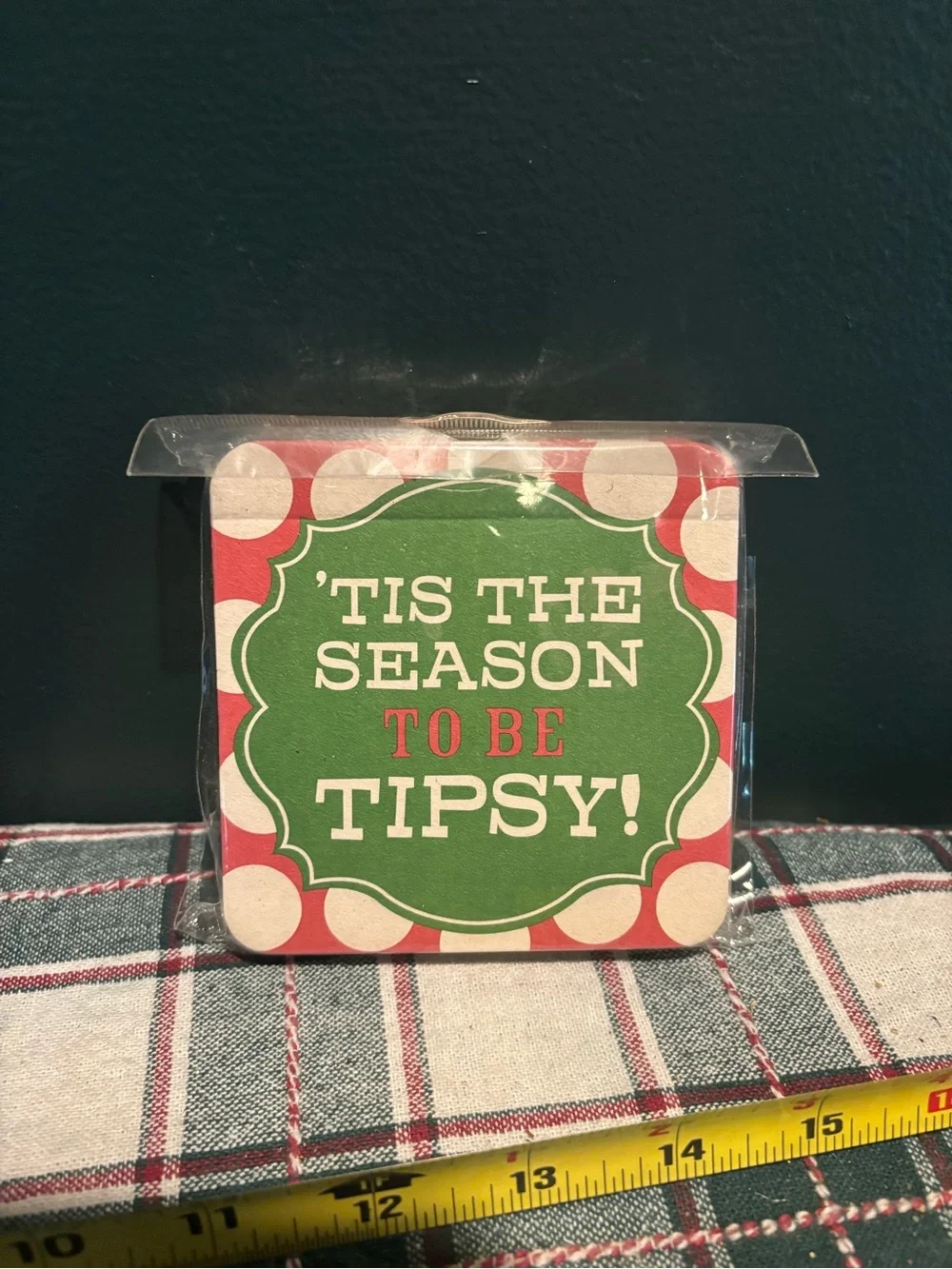 Pier 1 Green and Red 'Tis The Season To Be Tipsy! Coasters